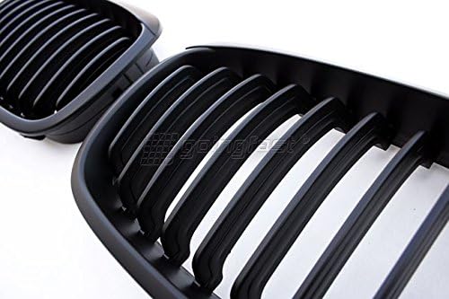 Kühler- Sport- Front- Rippen- Grill Schwarz Matt Eintragungsfrei Set Passend für BMW E46 Coupe Cabri