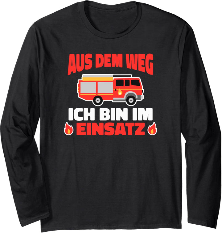 Kinder Feuerwehr, Feuerwehrmann Spruch Ich bin im Einsatz Langarmshirt