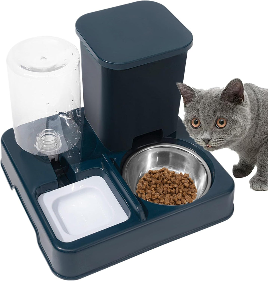 Automatischer Hundefutterautomat,Katzenfutterautomat Mit Trinknapf Für Innenbereich - Futter- Und Wa