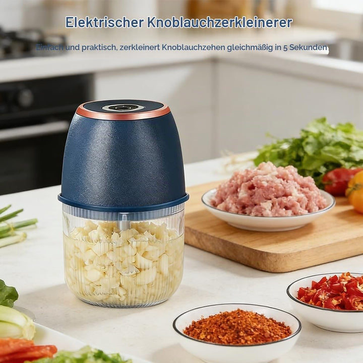 Zerkleinerer Küche Elektrisch Mini Zwiebelschneider - 350ml Multizerkleinerer Kabelloser USB-Aufladu
