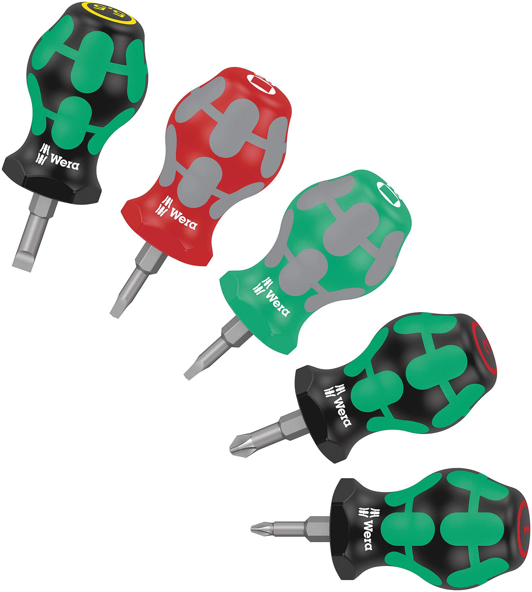 Wera '05008872001 Set 3 Stubby Schraubendreher-Satz, 5-teilig Stubby Set 3, Stubby Set 3