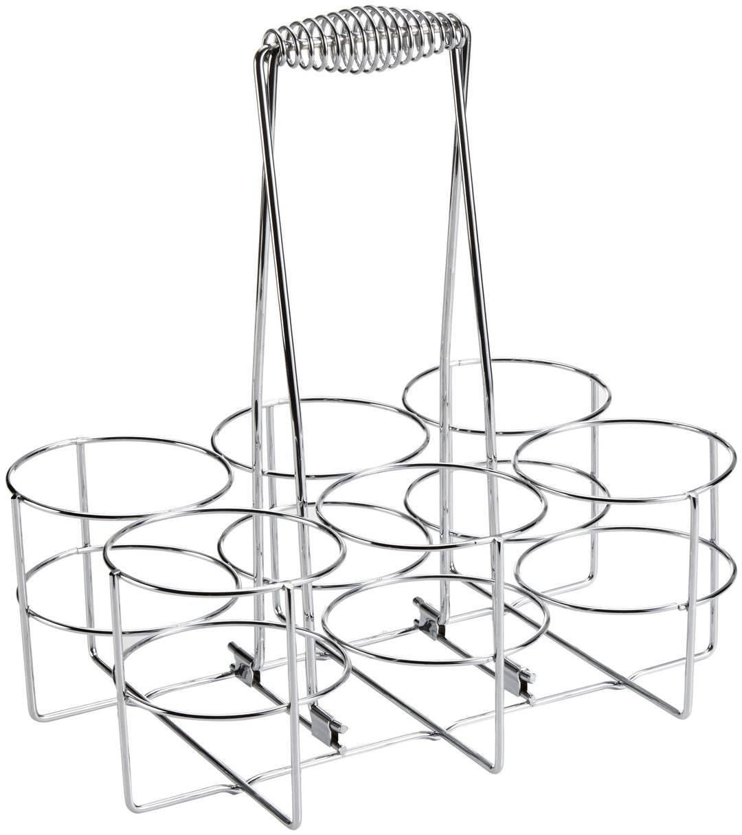 APS Flaschenträger, Flaschenkorb, Flaschenbehältnis für 6 Flaschen, Ring Ø 9,5 cm, 21,5 x 32 cm, Höh