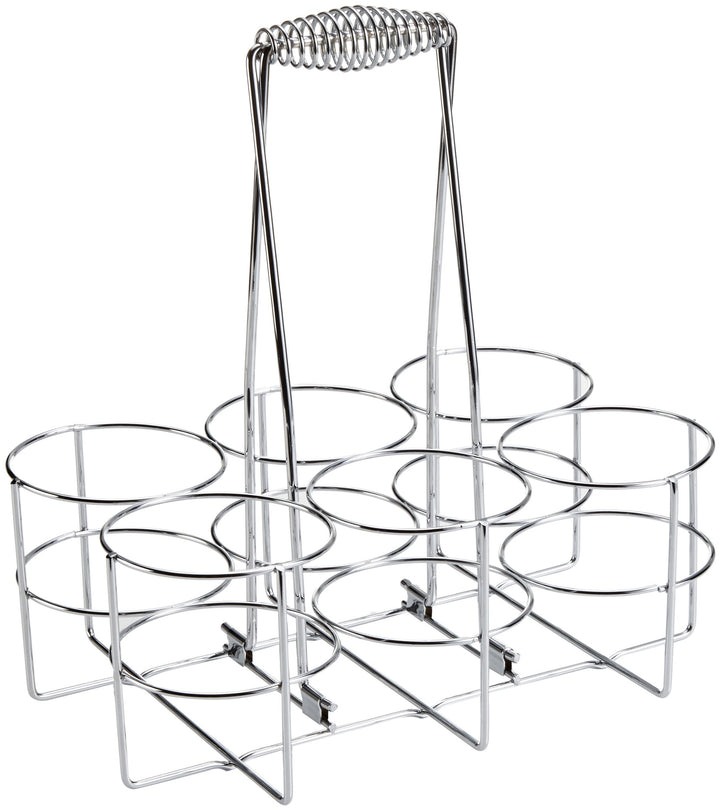 APS Flaschenträger, Flaschenkorb, Flaschenbehältnis für 6 Flaschen, Ring Ø 9,5 cm, 21,5 x 32 cm, Höh