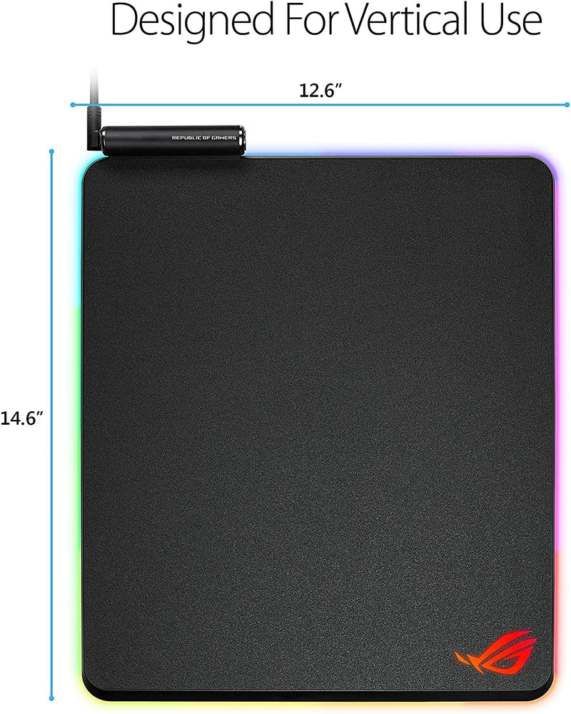ASUS ROG Balteus RGB Gaming-Mauspad (Aura Sync, USB-Passthrough, rutschfest)
