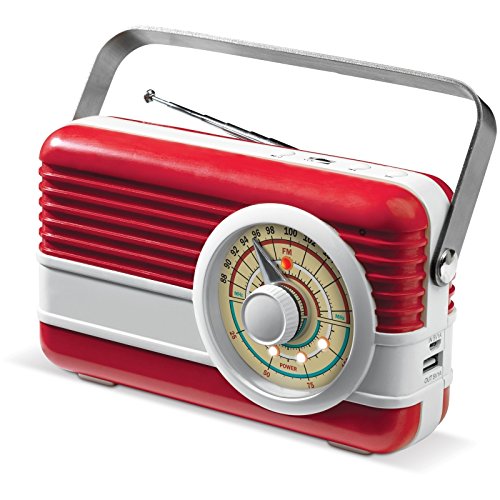 6000 mAh Power Bank mit Radio und Smartphone Lautsprecher im Retrolook Transistorradio von noTrash20