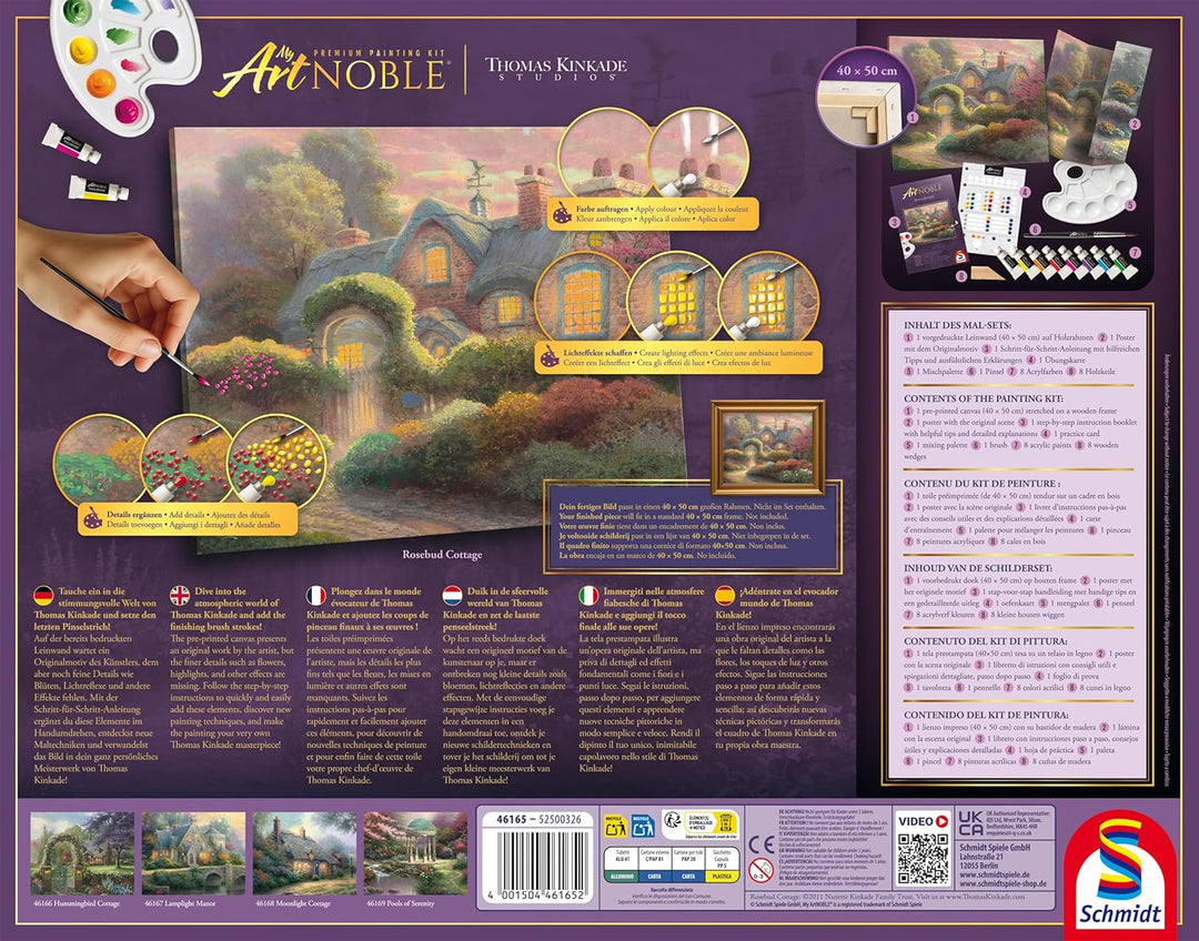 Rosebud Cottage: My Artnoble® Thomas Kinkade, Rosebud Cottage