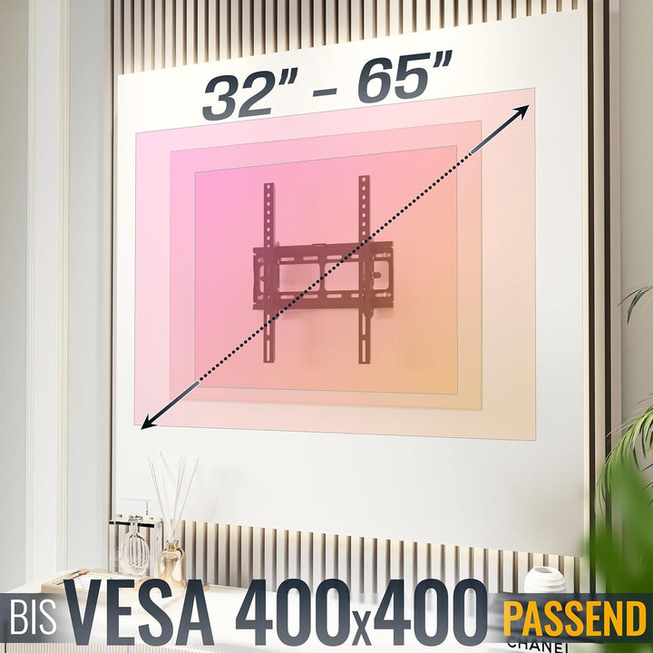 RICOO TV Wandhalterung Fernseher Halterung Neigbar Flach Ultra Slim für 32-65 Zoll R09 RICOO Wandhal