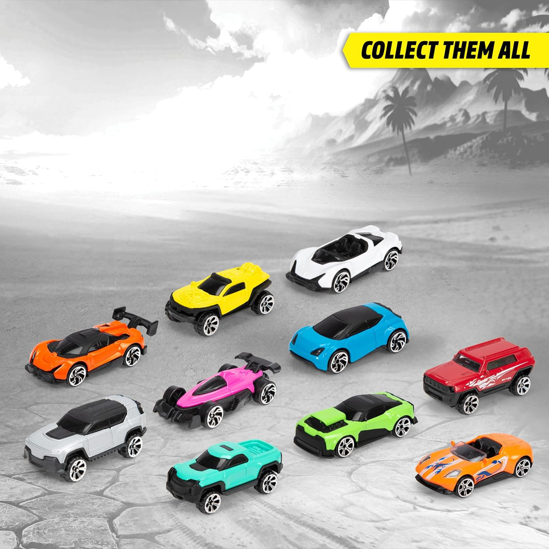 Dickie Toys - Grosses Spielzeugauto-Set mit 10 Autos (je 7 cm) - 10 kleine Modellautos aus Metall mi