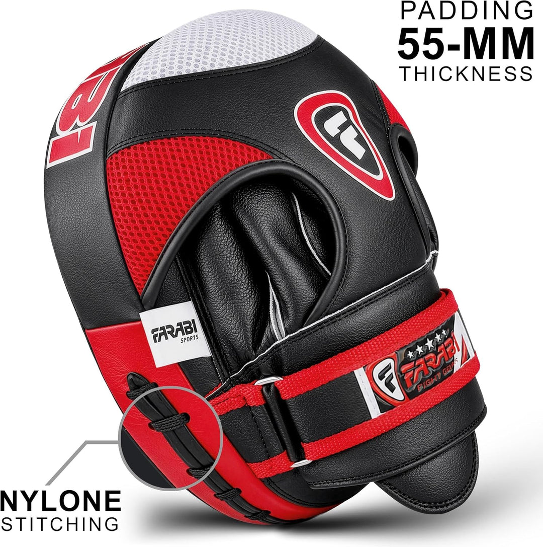 Farabi Sports pratzen Boxen Echtes Leder Air Boxen Mitts MMA Muay Thai Punching Kickboxen handpratze