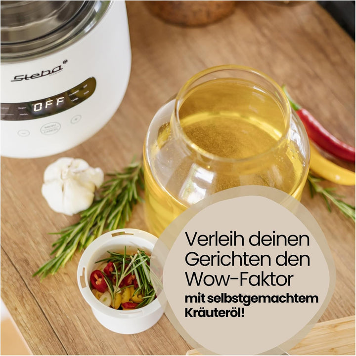 Steba Joghurt-Maker, 1 Joghurtglas mit 2 l Volumen, 1 Joghurtglas mit 1,3 l Volumen, 5 Automatikprog