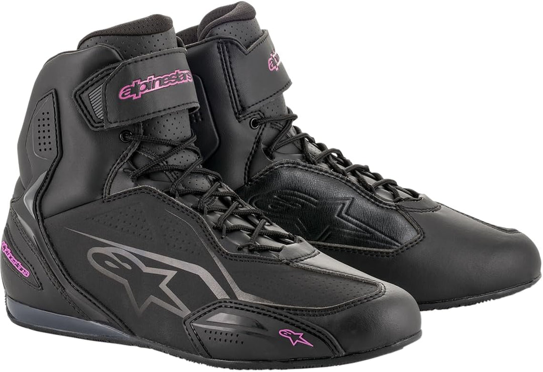Alpinestars Damen Stella Faster-3 Shoes Black/SilverSchuhe 37.5 EU Black Gun Metal Diva Pink, 37.5 E
