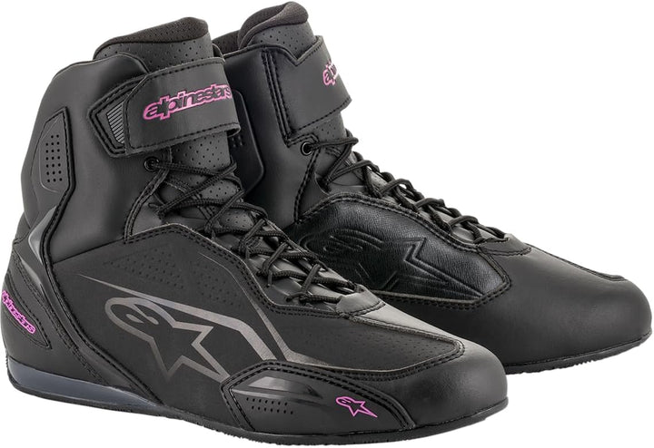 Alpinestars Damen Stella Faster-3 Shoes Black/SilverSchuhe 37.5 EU Black Gun Metal Diva Pink, 37.5 E