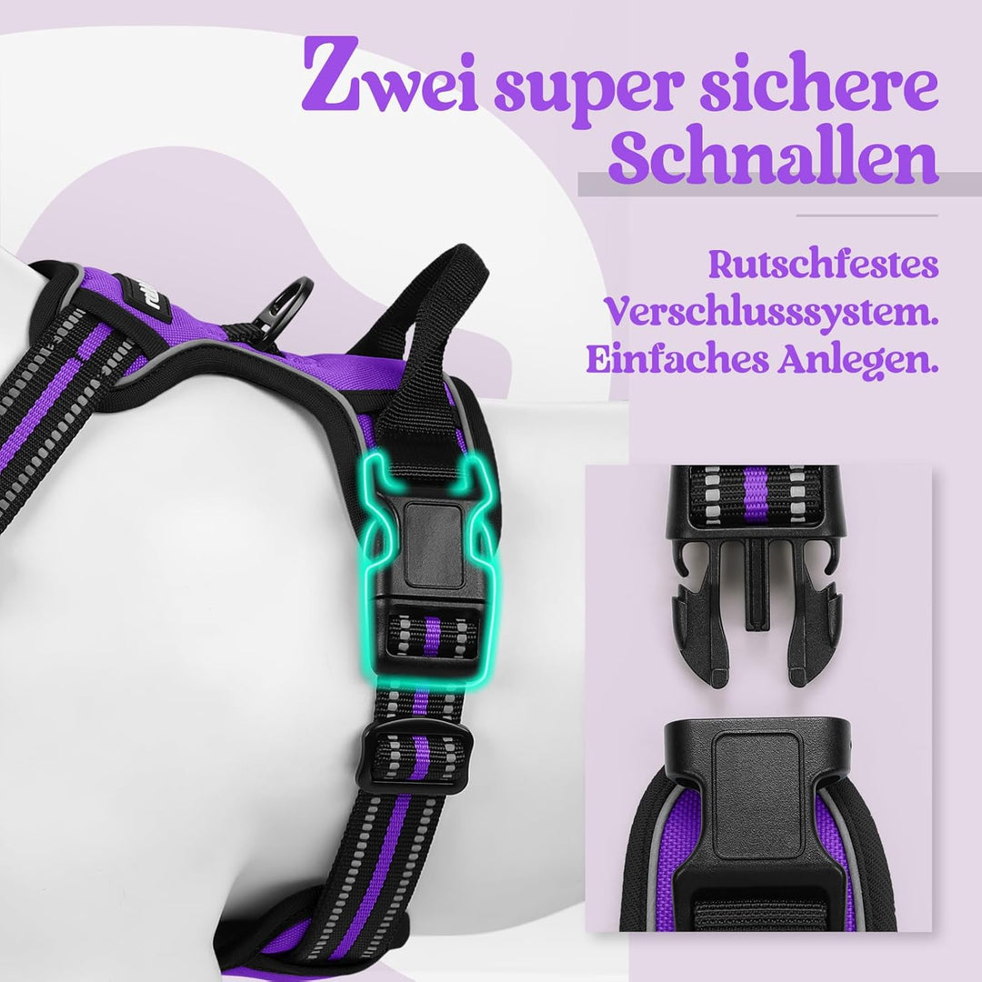 rabbitgoo Hundegeschirr Mittelgrosse Hunde, Anti Zug Geschirr mit Kontrolle, No Pull Verstellbar Hun