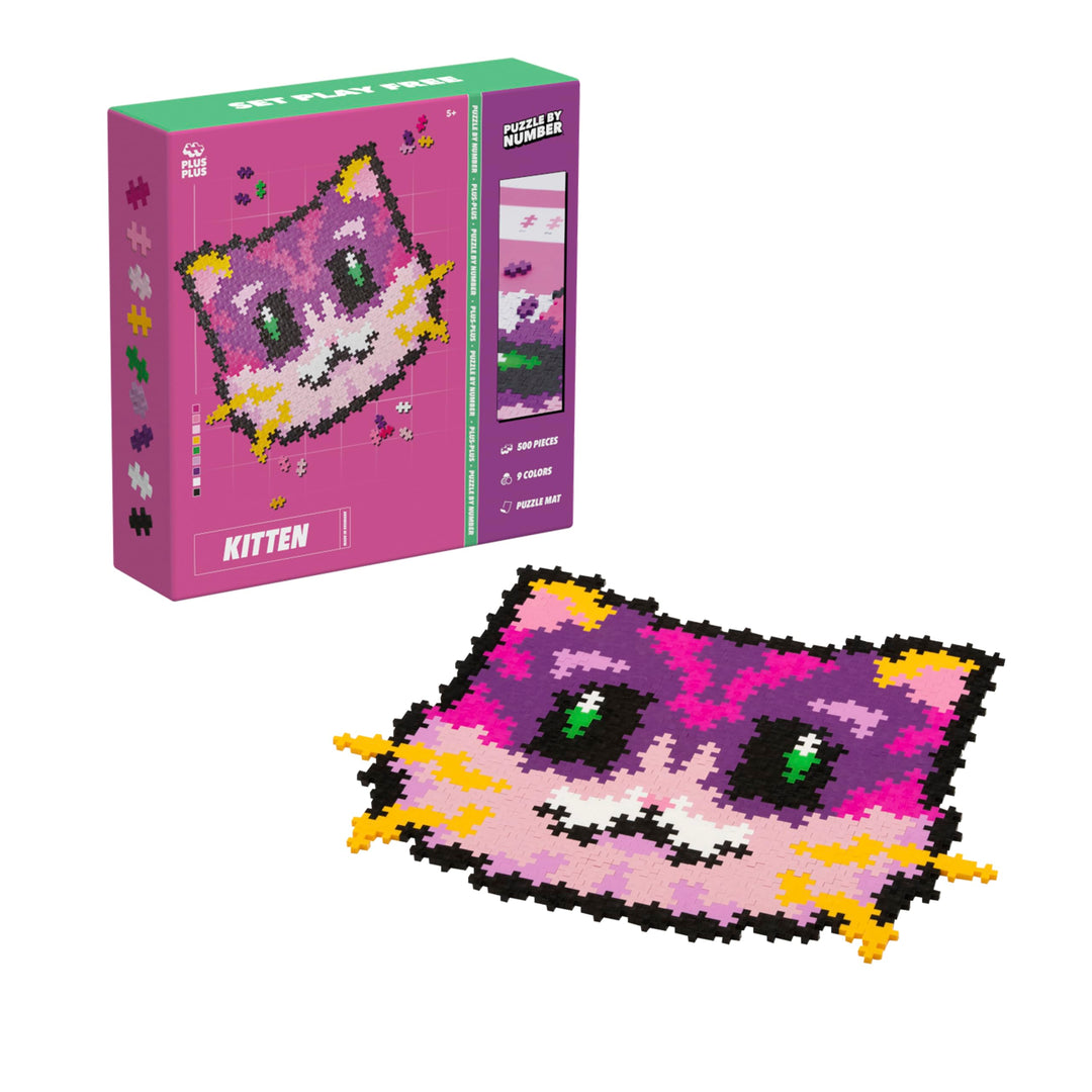 Plus-Plus 3960 Geniales Konstruktionsspielzeug, Puzzle Kätzchen, Kreativ-Bausteine, Bausteinset für