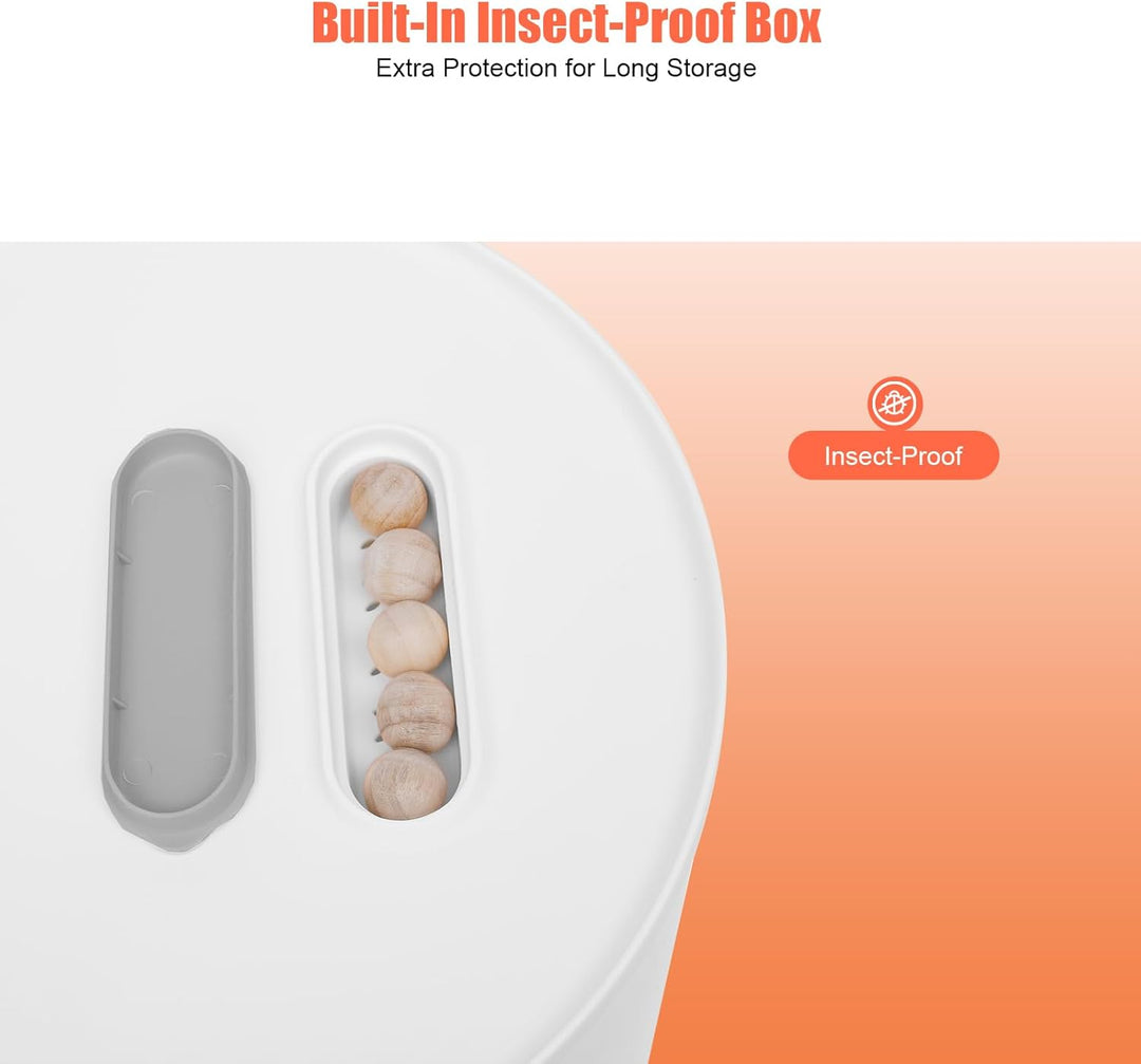 EurHomePlus Reisspender 6kg/10kg Food Storage Box Reisvorratsbehälter, Messbecher mit Skala, Luftdic