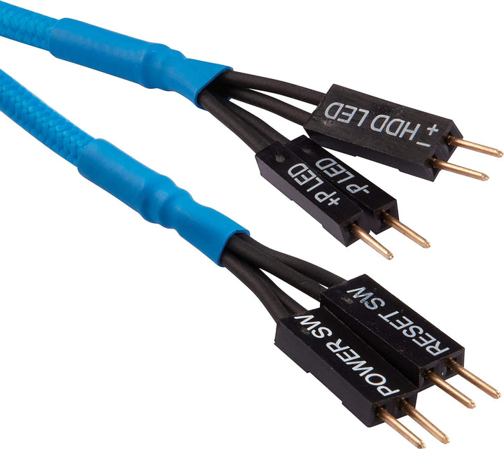 Corsair Premium Sleeved Front Panel Extension Kabel Verlängerungskit, Blau Front Panel Extension Bla