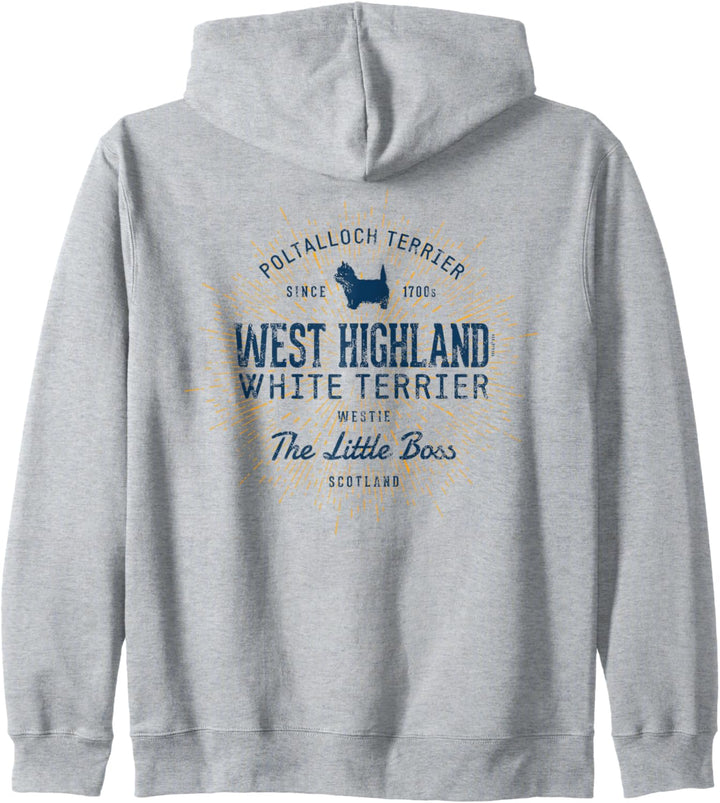 Westie Vintage West Highland White Terrier Kapuzenjacke