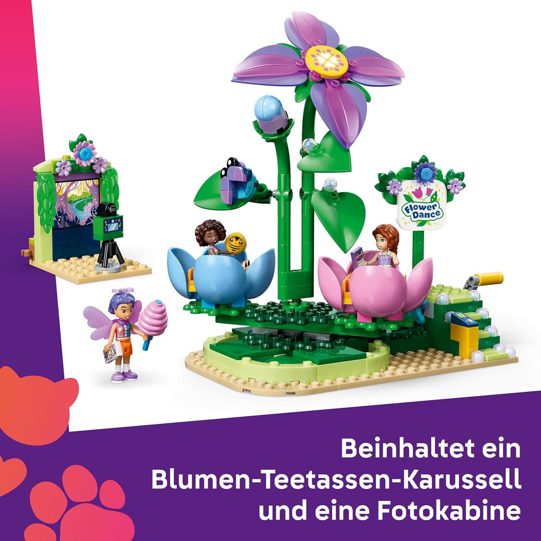 LEGO Friends Feentassen-Karussell mit Blumendeko - Spielzeug mit 3 Minifiguren, Fotokabine & Zubehör