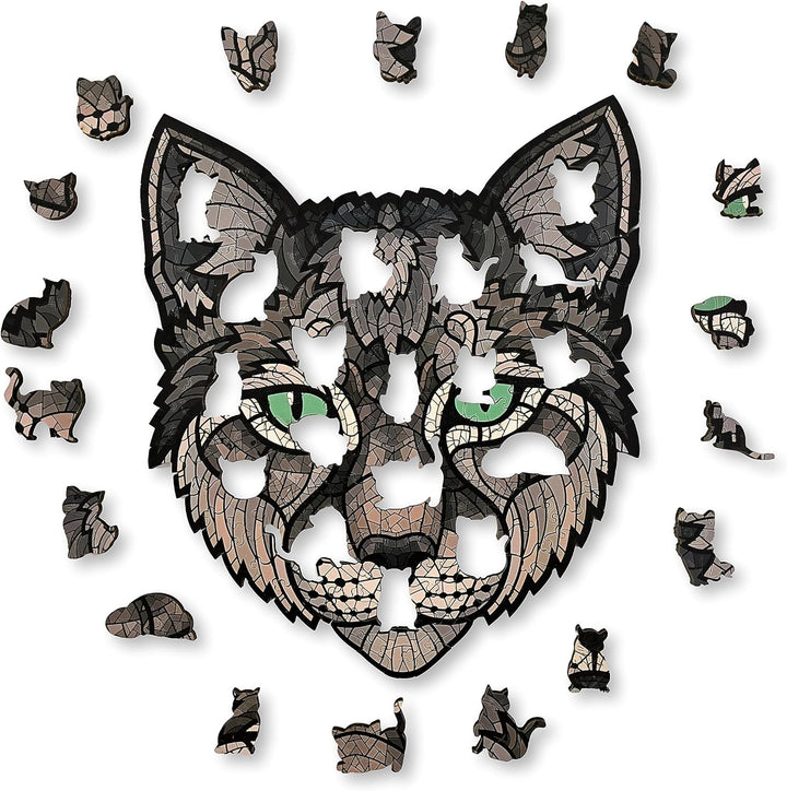 ANIWOOD Holzpuzzle Erwachsene Tieren. Gestanzter Deckel, Lebensgrosse Puzzle-Box. 3 Schwierigkeitsmo