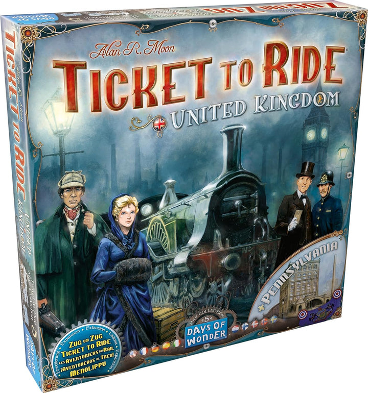 Days of Wonder | Zug um Zug – UK + Pennsylvania | Map-Erweiterung | Familienspiel | Brettspiel | 2-5