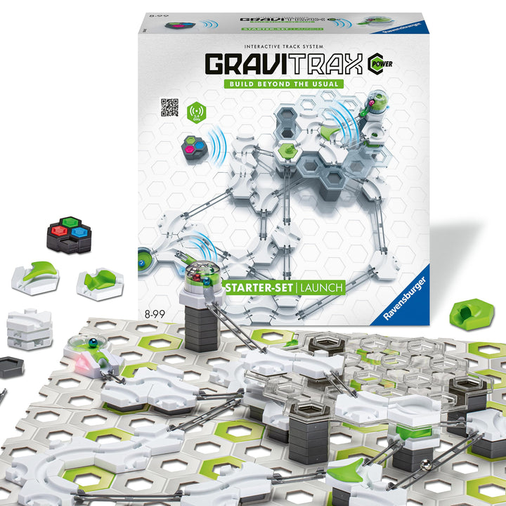 Ravensburger GraviTrax Power Starter-Set Launch - Erweiterbare Kugelbahn mit elektronischen Elemente