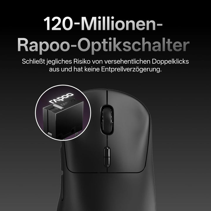 Rapoo VT3 MAX Gen-2 Gaming Maus Kabellose, Echte 8000Hz Abfragerate, 30K DPI, 53g Ultraleicht, 750 S