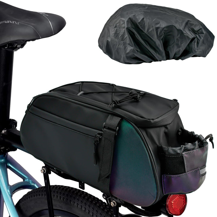 Fahrradtasche für Gepäckträger 10L Satteltaschen für Fahrrad Gepäckträgertasche Wasserdicht Reflekti