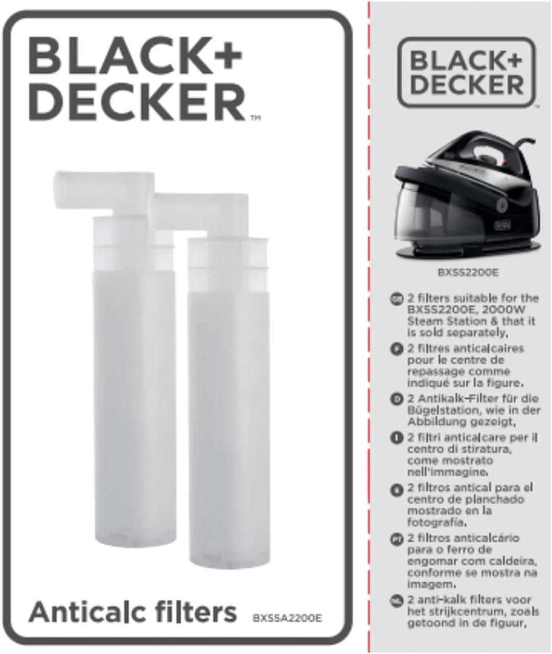 BLACK+DECKER BXSSA2200E - Kalkfilter, Kunststoff, Weiss Zubehör BXSSA2200E, Zubehör BXSSA2200E