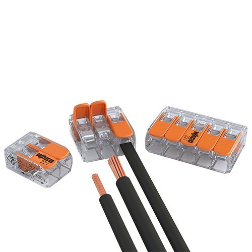 100er Set Wago Verbindungsklemmen 50x 2 Leiter 30x 3 Leiter 20x 5 Leiter mit Betätigungshebel 0,2-4
