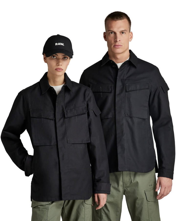 G Star RAW, Herren Mysterious Regular Hemd L Schwarz (Caviar D21982-d190-d301), L Schwarz (Caviar D2