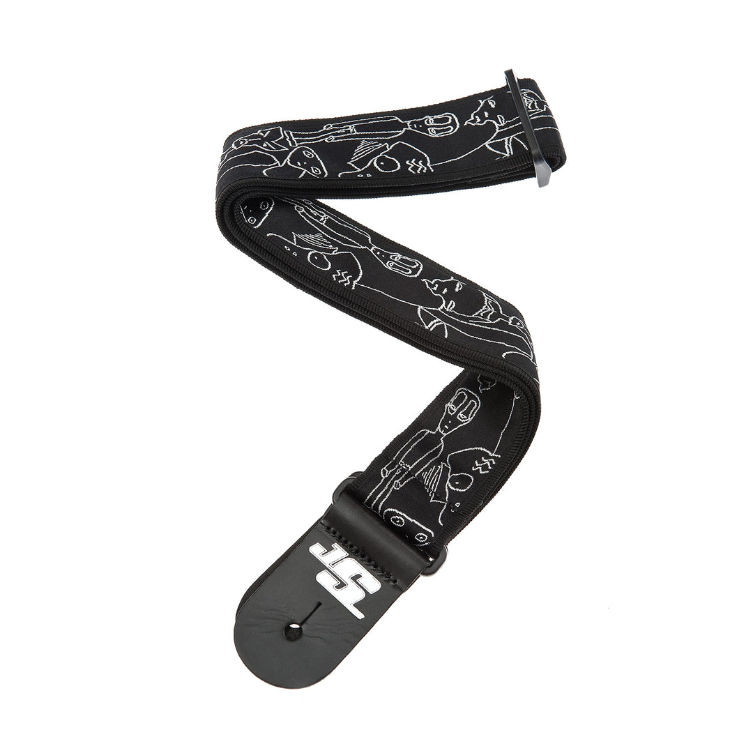 Planet Waves 50JS05 Gewebegurt Nylongewebe Joe Satriani Collection Silver Sketches Länge: 1520mm Bre