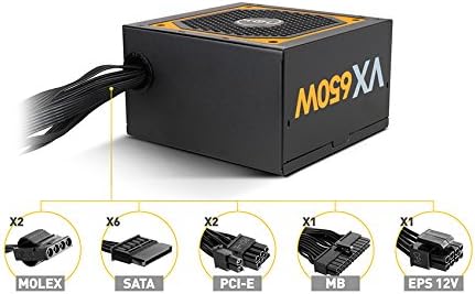 NOX Pc-Netzteil 650W URANO VX 650W -NXURVX650BZ- Pc-Netzteil 650W, Zertifikat 80 PLUS Bronze, 120mm