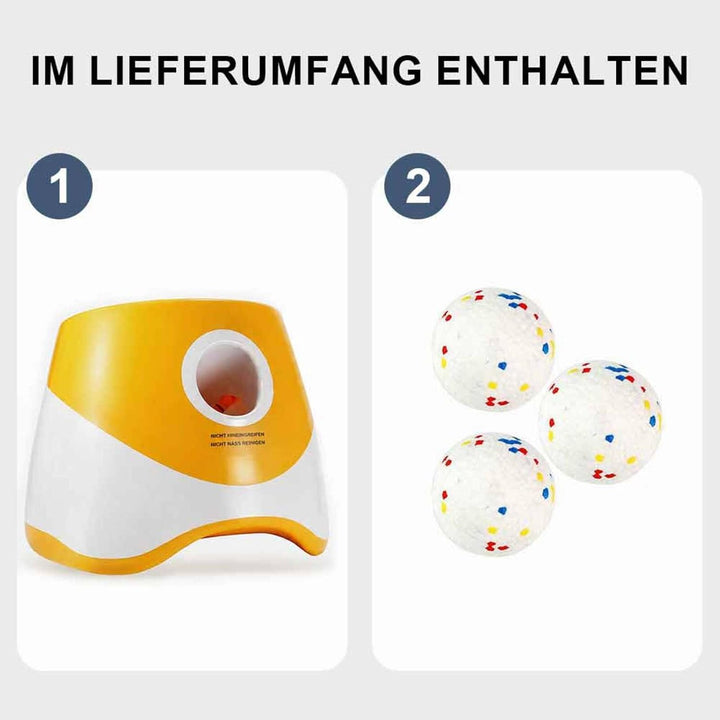 Ballwurfmaschine für Hunde, Automatischer Hundeballwerfer mit Tennisball, Interaktives Hundespielzeu