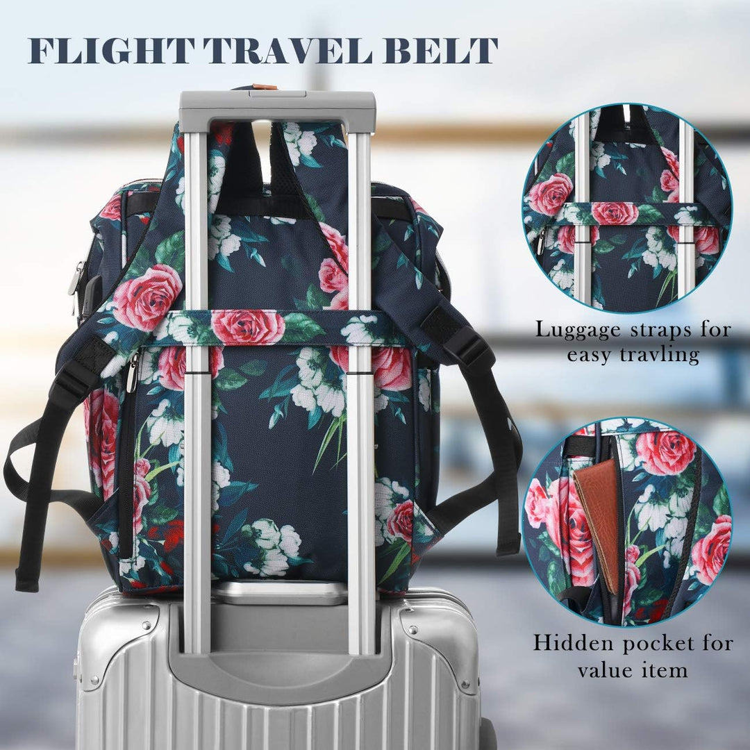 RJEU Rucksack Damen,Schulrucksack Mädchen Teenager mit USB-Ladeanschluss,Laptop Rucksack Schule für