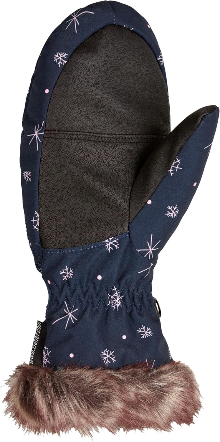 Ziener Mädchen LED Mitten Girls junior Ski-Handschuhe Wintersport, warm, atmungsaktiv 4.5 snowcrysta