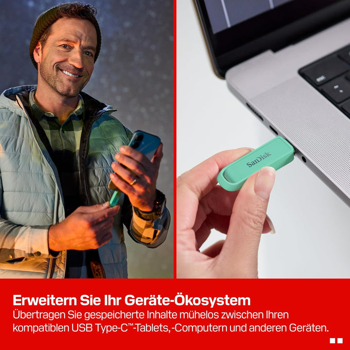 SANDISK Phone Drive mit USB Type-C 512 GB (Flash-Laufwerk für Smartphones, Tablets und Computer, 150