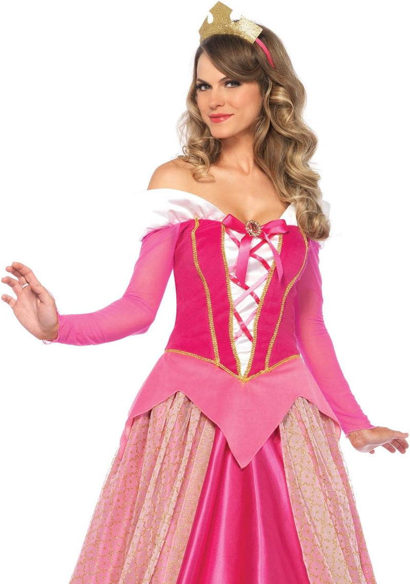 Leg Avenue 8561203005 85612-2Tl Set Prinzessin Aurora, Pink, L, Damen Sleeping Beauty Fasching Kostü