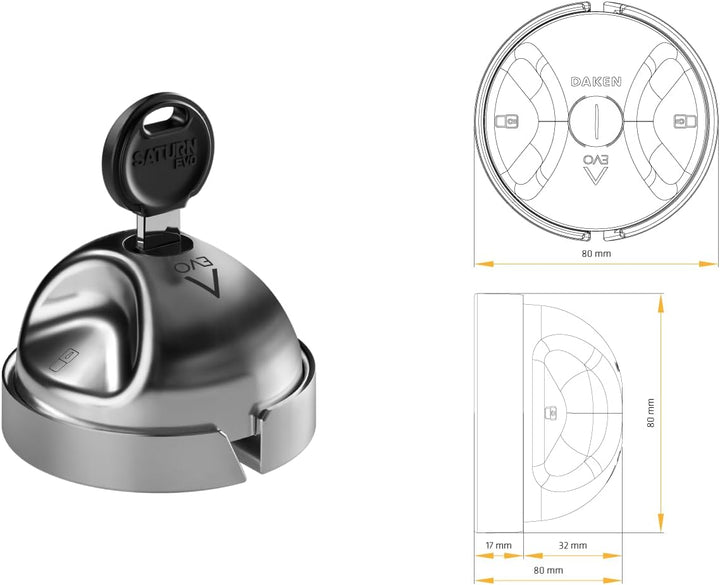 Set mit 2 Diebstahlsicherungen DAKEN SATURN EVO für Nutzfahrzeug