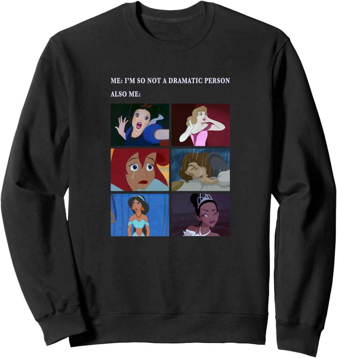 Disney Princess Not Dramatic Meme Panel Sweatshirt