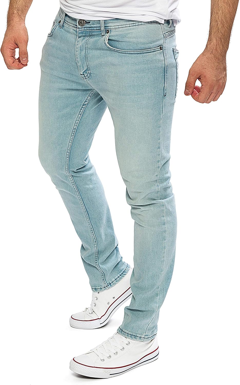 WOTEGA Herren Jeans Alistar Slim Fit 33W / 30L Blau (Cloud Blue 144306), 33W / 30L Blau (Cloud Blue