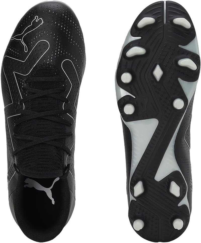 PUMA Herren Future Play Fg/Ag Fussballschuh 42.5 EU Puma Black Puma Silver, 42.5 EU Puma Black Puma