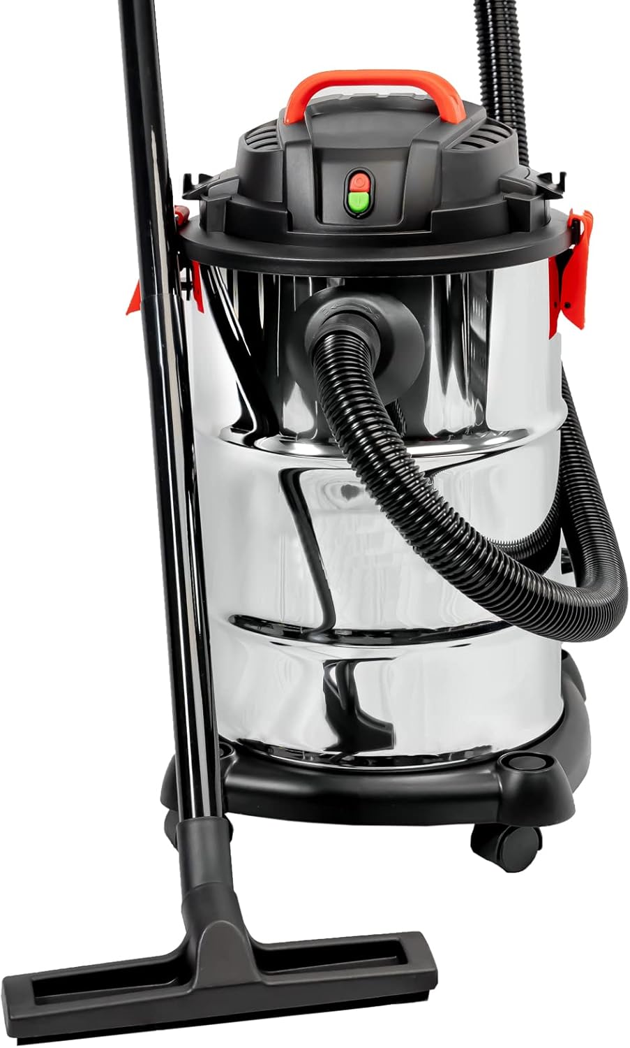 Grafner XXL Edelstahl Nass- und Trockensauger 1200 Watt, 30 Liter, incl. Vliesfilter, Saugrohr, Bode