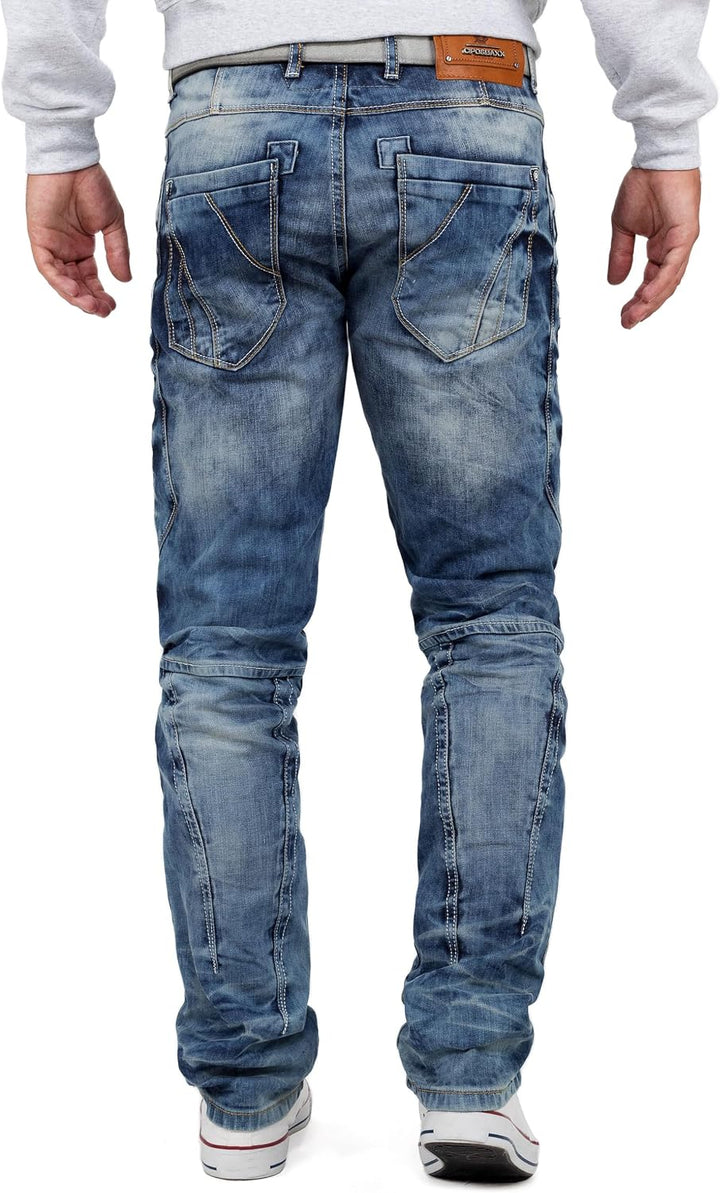 Cipo &amp; Baxx Herren Jeans in Regular &amp; Slim Fit im Biker- und Used-Look | Verschiedene Designs mit St