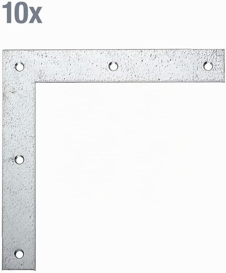 Alberts 847692 Eckwinkel | sendzimirverzinkt | 200 x 200 x 30 mm | 10er Set 200 x 200 x 30 mm (1 Stk