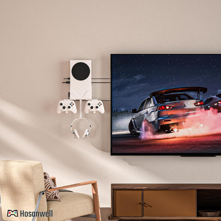 Hosanwell Xbox Series S Wandhalterungs, Halterungs Wand für Xbox Series S Konsole und Controller und