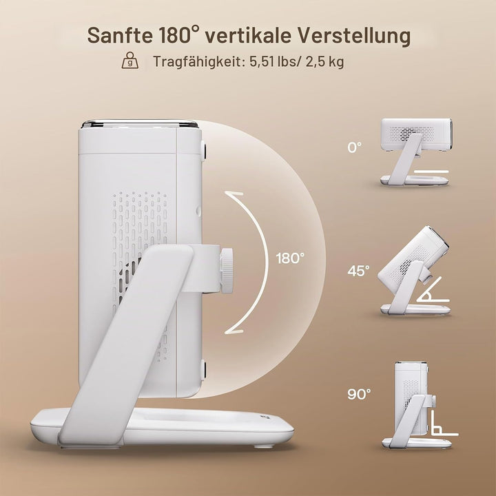 Aurzen Eazze D1 Smart Beamer und 180° Verstellbarer Projektor-Ständer im Bundle – Heimkino-bereit, k