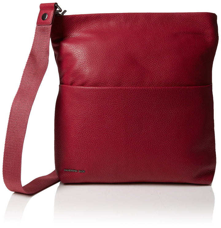 Mandarina Duck Mellow Leather Tracolla Schultertasche Rot (Red Plum), Rot (Red Plum)