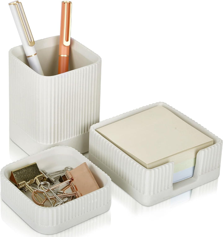 Ästhetisches Schreibtisch-Organizer-Set für Ihr Büro, stabiles Schreibtischzubehör aus Beton für Dam