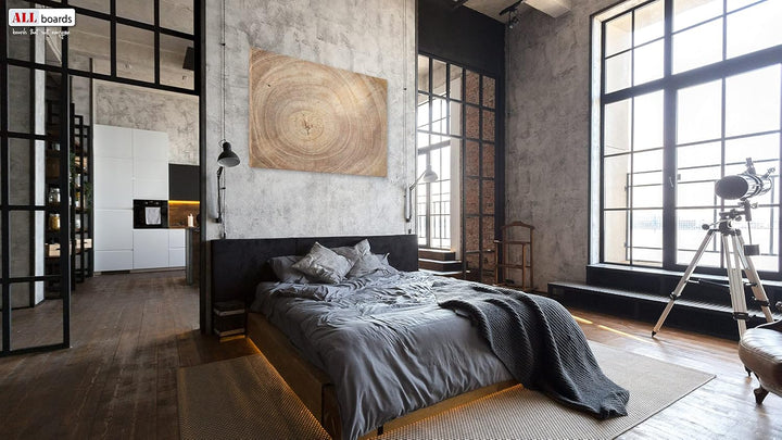 ALLboards Metallische Magnettafel BAUMSTAMM NATUR BAUMKERN 60x40cm MetalBoards Memoboard für jede Ar