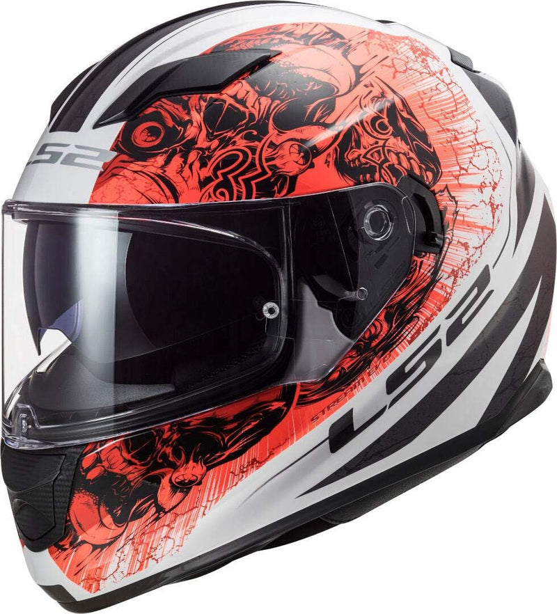 LS2 103205454XXS Motorradhelm Full Face FF320 Stream Evo, Unisex, Weiss/Orange, XXS XXS Weiss / Oran